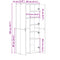vidaXL Highboard Grey Sonoma 80x35x180 cm Engineered Wood