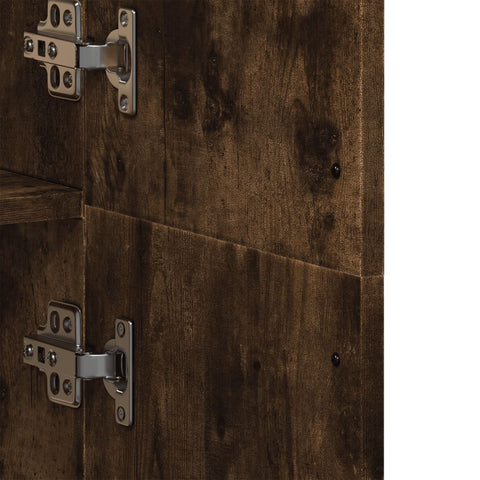 vidaXL Highboard Smoked Oak 70x35x180 cm Engineered Wood