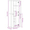 vidaXL Highboard White 60x35x180 cm Engineered Wood