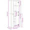 vidaXL Highboard Black 60x35x180 cm Engineered Wood