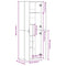 vidaXL Highboard Concrete Grey 60x35x180 cm Engineered Wood