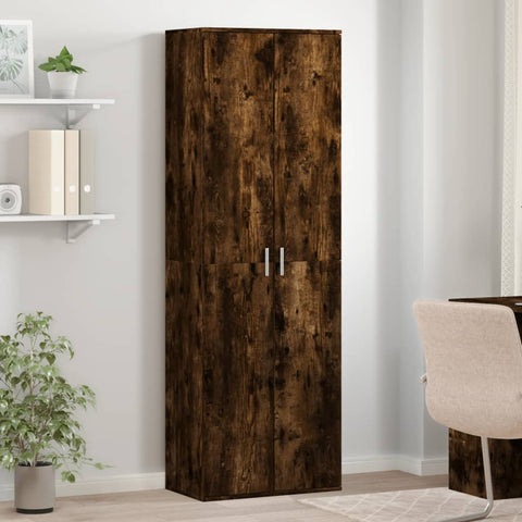 vidaXL Highboard Smoked Oak 60x35x180 cm Engineered Wood