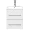 vidaXL Bathroom Sink Cabinet with Built-in Basin White