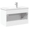 vidaXL Bathroom Sink Cabinet with Built-in Basin White