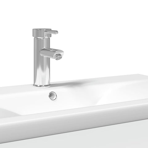 vidaXL Bathroom Sink Cabinet with Built-in Basin White