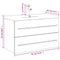 vidaXL Bathroom Sink Cabinet with Built-in Basin White