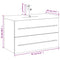 vidaXL Bathroom Sink Cabinet with Built-in Basin Black