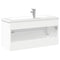 vidaXL Bathroom Sink Cabinet with Built-in Basin White