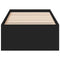 vidaXL Bed Frame without Mattress Black 75x190 cm Small Single Engineered Wood