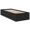 vidaXL Bed Frame without Mattress Black 75x190 cm Small Single Engineered Wood