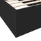 vidaXL Bed Frame without Mattress Black 75x190 cm Small Single Engineered Wood