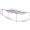 vidaXL Bed Frame without Mattress Grey Sonoma 75x190 cm Small Single Engineered Wood