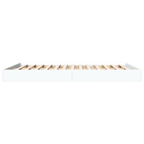 vidaXL Bed Frame without Mattress White 160x200 cm Engineered Wood