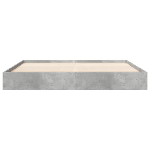 vidaXL Bed Frame without Mattress Concrete Grey 140x200 cm