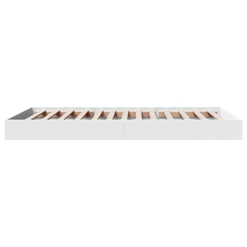 vidaXL Bed Frame without Mattress White 100x200 cm Engineered Wood
