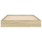 vidaXL Bed Frame without Mattress Sonoma Oak 100x200 cm Engineered Wood