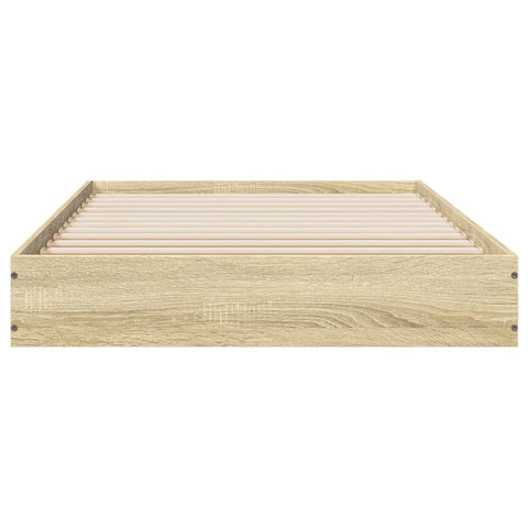 vidaXL Bed Frame without Mattress Sonoma Oak 75x190 cm Small Single Engineered Wood