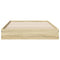vidaXL Bed Frame without Mattress Sonoma Oak 75x190 cm Small Single Engineered Wood