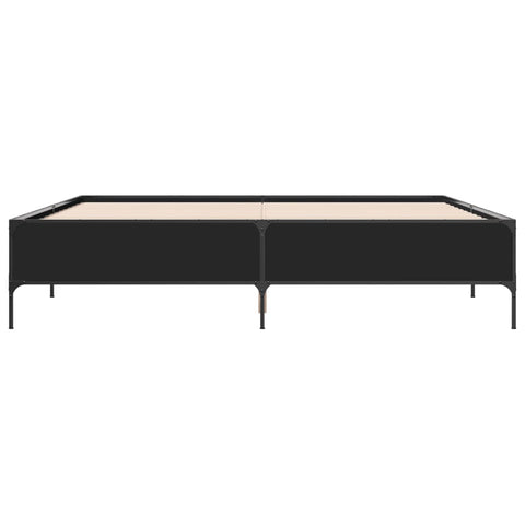 vidaXL Bed Frame without Mattress Black 200x200 cm