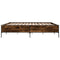 vidaXL Bed Frame without Mattress Smoked Oak 200x200 cm