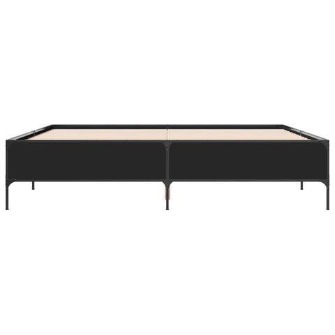 vidaXL Bed Frame without Mattress Black 180x200 cm Super King
