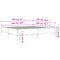vidaXL Bed Frame without Mattress Black 180x200 cm Super King