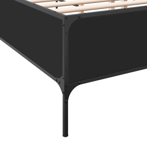 vidaXL Bed Frame without Mattress Black 120x200 cm