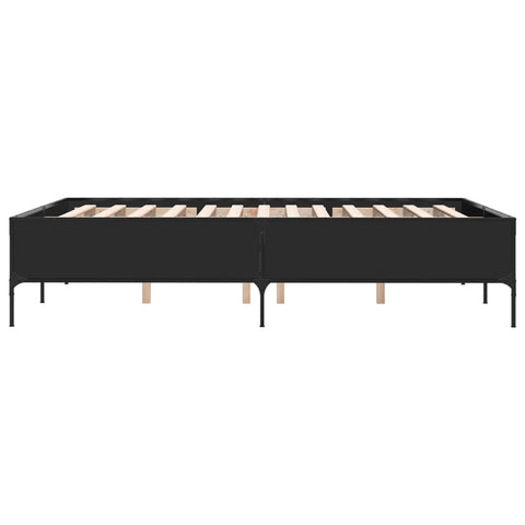 vidaXL Bed Frame without Mattress Black 135x190 cm Double