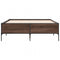 vidaXL Bed Frame without Mattress Brown Oak 135x190 cm Double