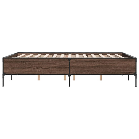 vidaXL Bed Frame without Mattress Brown Oak 120x190 cm Small Double
