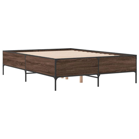 vidaXL Bed Frame without Mattress Brown Oak 120x190 cm Small Double
