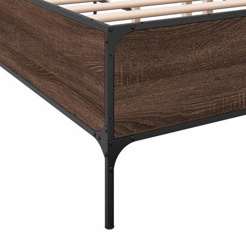 vidaXL Bed Frame without Mattress Brown Oak 120x190 cm Small Double
