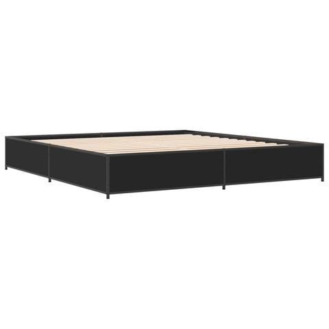 vidaXL Bed Frame without Mattress Black 200x200 cm