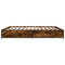 vidaXL Bed Frame without Mattress Smoked Oak 200x200 cm
