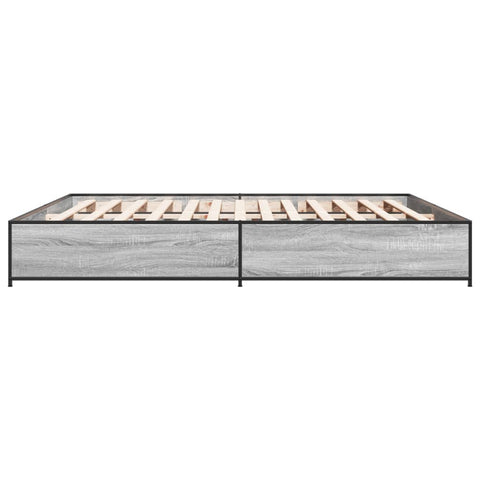 vidaXL Bed Frame without Mattress Grey Sonoma 200x200 cm