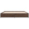 vidaXL Bed Frame without Mattress Brown Oak 200x200 cm