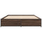 vidaXL Bed Frame without Mattress Brown Oak 150x200 cm King Size