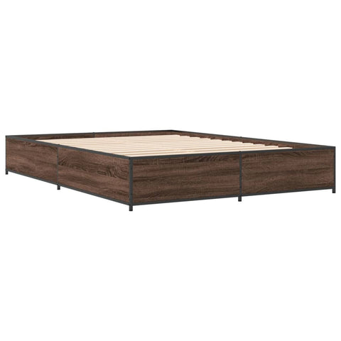 vidaXL Bed Frame without Mattress Brown Oak 120x190 cm Small Double