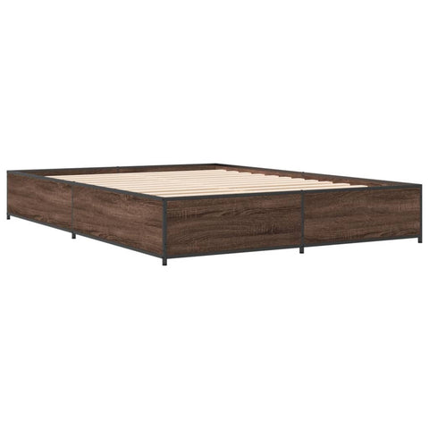 vidaXL Bed Frame without Mattress Brown Oak 120x190 cm Small Double