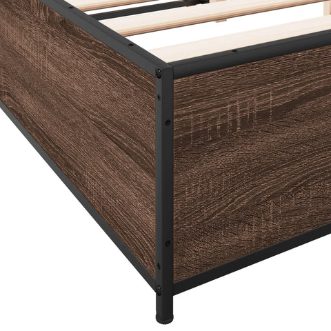 vidaXL Bed Frame without Mattress Brown Oak 120x190 cm Small Double