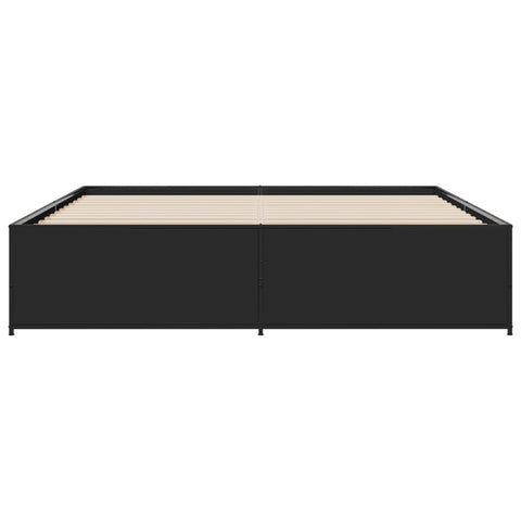 vidaXL Bed Frame without Mattress Black 200x200 cm