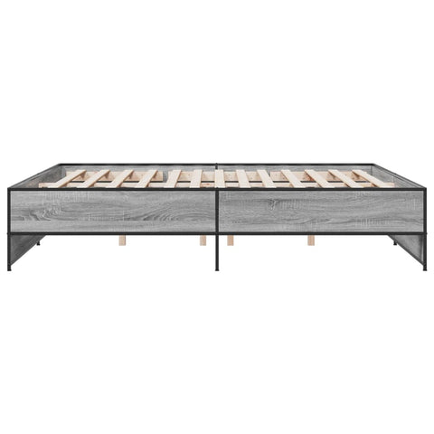 vidaXL Bed Frame without Mattress Grey Sonoma 200x200 cm