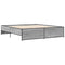 vidaXL Bed Frame without Mattress Grey Sonoma 200x200 cm