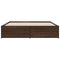 vidaXL Bed Frame without Mattress Brown Oak 200x200 cm