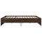 vidaXL Bed Frame without Mattress Brown Oak 200x200 cm