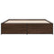 vidaXL Bed Frame without Mattress Brown Oak 180x200 cm Super King