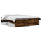 vidaXL Bed Frame without Mattress Smoked Oak 160x200 cm