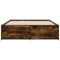 vidaXL Bed Frame without Mattress Smoked Oak 160x200 cm