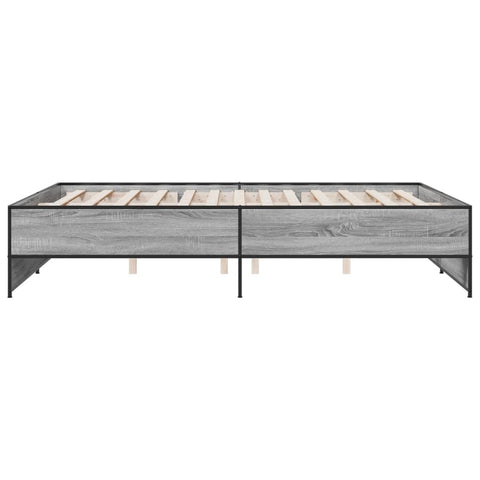 vidaXL Bed Frame without Mattress Grey Sonoma 160x200 cm