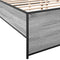 vidaXL Bed Frame without Mattress Grey Sonoma 160x200 cm